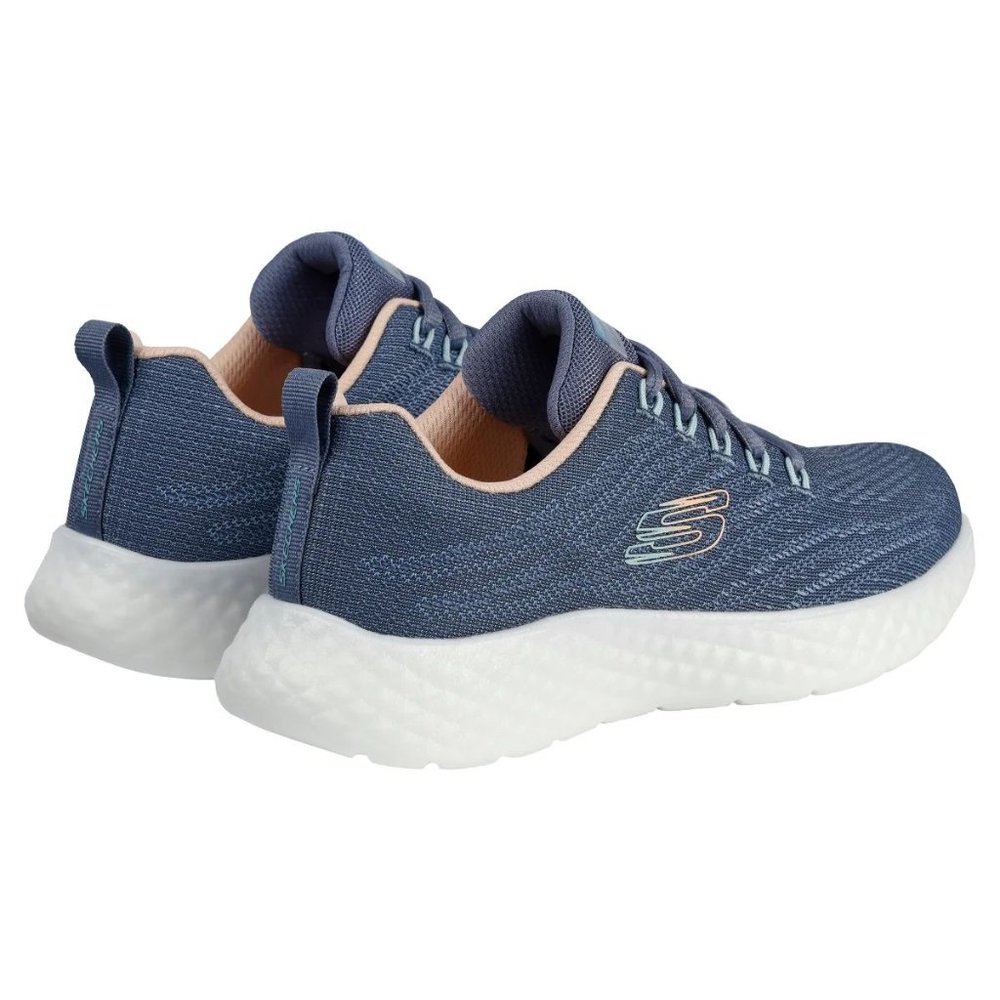 Skechers Navy and Light Pink Knit Memory Foam Sneakers - Picture 2 of 6